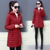 Herbst Winter Jacke Frauen Parka Mode Dünne Mit Kapuze Warme Mantel Baumwolle Gepolstert Plus Größe Dünne Damen Oberbekleidung 6XL 210913