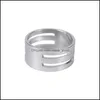 Tänger smycken verktyg utrustning rostfritt stål hoppa ringar openclose koppar färg finger cirkel ring för DIY gör 1706 Q2 Drop leverans