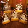 LED Christmas Decoration Light Decor Decor Acessórios 3d Lâmpada Presentes de Férias String S Papai Noel enfeites 211018