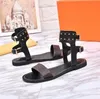 2021 Luxury Women Sandals Slide Fashion Wide Flat Beach Slipper Sandal Flip Flop Canvas Plain Gladiator Slippers Shoes with box