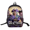 Mochila Sea Of Thieves 16 polegadas Mochilas escolares Sacos de estudante Imprimir Bookbag Impermeável Adolescente Meninos Girls199h