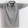 T Shirt Men Autumn Winter Long -shirt Embroidery Design -shirt Slim Fit Loose Casual Cotton Male Big Size 5XL 6XL 220115