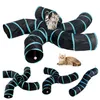 2/3/4/5 Gaten Praktische Cat Tunnel Opvouwbare Pet Kitty Training Interactive Fun Toy Rabbit Dierlijke Game Pipe Black Blue 2111122