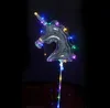 Decorazione per feste Palloncino Bobo Palloncino trasparente incandescente Baby Shower Giocattolo per bambini Compleanno Matrimonio Natale unicorno Doccia Decor palloncini SN3087