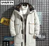 ANSZKTN 2021 NEW YR9845-P150 Högkvalitativ grossist tjock älskare utomhus vinter tjockna duck down case casual slim overcoat g1115