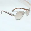 Wood Sunglasses Round Metal Mens Accessories Luxury Designer Carter Sun Glasses New Fashion Decoration Whole Eyewear302o