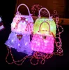 Creative luminous handbags childrens play house toys handmade kids favorite birthday gifts can hold some small items