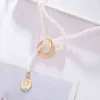 Bicux Vintage Parel Kettingen Voor Vrouwen Multilayer Chain Crystal Moon Hangers Charm Gouden Kettingen 2020 Boheemse Choker Sieraden G1206