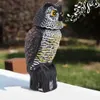 Realistische Bird Scarer Roterende Kop Uil Decoy Bescherming Repellent Vogel Ongediertebestrijding Vogelverschrikker Tuin Yard Decor Y200106275Q