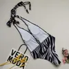 Plus Size Stroje Kąpielowe Kobiety Swimsuit Sexy Print Bandaż Garnitury Kąpielowe Letnia Plaża Wear Swimming Garnitur na 5XL 210625