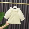 Детское сетчатое платье сладкая весенняя осень младенческая одежда детская принцесса милая бабочка пэчворк взбивается для девочек 12m-4year 210529
