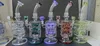 Farblose Shisha-Pistole aus sechsfarbigem Glas, Schäumvorrichtung der Ölbohrplattform. Volle Höhe 12,5 Zoll, kostenlose Quarzschale + Bild-Bubble-Ballschale