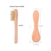 Brosse faciale en bois en poils de sanglier naturels, pour bain de peau sèche, Spa, pour enlever le maquillage, épurateur d'ongles