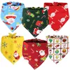 Abbigliamento per cani 5 Style Pet Dogs Natale Bandana Sciarpa di cotone Bavaglini Collare Accessori per toelettatura Animali domestici Forniture per abbigliamento unisex triangolare