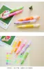 500pcs Highlighters 12 Pack / Lot Kawaii Dog Highlighter Söt 6 Färger Ritning Måleri Konst Markör Pen School Supplies Stationery Present