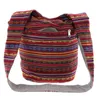 Sacos de armazenamento destacados hippie de boêmio Bolsa de crossbody algodão hobo sling de zíper à mão Messenger ombro para viagens de viagem