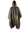 Regenponcho, wasserdichter Tarn-Regenmantel mit Kapuze für Outdoor-Aktivitäten, Camo Shelter Ground Sheet, Herren und Damen, große Größe