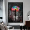Graffiti Colorful Light Bulb Canvas Painting Home Decoration Wall Art Immagini per soggiorno Poster astratti