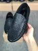 Hoge Kwaliteit Designer Mens Jurk Schoenen Luxe Loafers Rijden Echt leer Italiaans slip op zwarte casual schoen ademend met doos 005