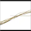 Yarn Clothing Fabric Apparel Drop Delivery 2021 Sier Golden Color Chinese Knot String Cord For Diy Handmade Handicraft Tool Hand Stitching Th