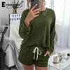 Everkaki 2 Stück Sets Anzüge Frauen Sport Sommer Gym Tie-gefärbt Streetwear Damen Startseite Anzüge Sets Weibliche Casual 2020 neue Mode X0428