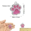 Custom Dog Tag Personlig Graverad Pet Puppy Cat ID Krav Taggar Rostfritt stål Paw Pet Tillbehör för Small Dogs Cat