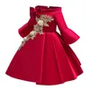 Vestido Infantil Kids Sukienki świąteczne dla dziewcząt sukienka księżniczka kwiat dziewczyny sukienki ślubne Dzieci formalne sukienka wieczorowa 210329