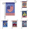 30 * 45cm Banner Flaggor Amerikanska trädgården Flagga Två Styley Independence Day Flagga Linne Utomhus juli 4 Memorial Garden Flags JJA139