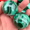 Véritable belle sphère de pierre précieuse de malachite naturelle artisanat poli vert Chakra Quartz boule de cristal spécimen minéral pour la protection, la transformation de guérison
