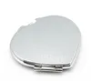 DIY smink spegeljärn 2 ansikte sublimering blank pläterad aluminium plåt flicka gåva kosmetiska kompakt speglar bärbar dekoration sn2193