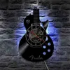 Творческая личность акустическая гитара музыкальный инструмент тихий виниловая запись настенные часы домашняя спальня общежитие бар декор H1230