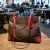 2021 Nieuwe Mode Vrije Tijd Veelzijdig Net Rode Tote Zak Simple Lederen Hand-Held Dames Bag Grote Capaciteit Schouder