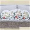 Cartes de vœux Fournitures de fête d'événement Festive Home Garden 100pcs Joyeux Noël / Bonne année DIY Étiquettes blanches Papier d'emballage cadeau Suspendre le Père Noël