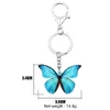 Bonsny Acrylic Blue Morpho Butterfly Keychains Keyring Animal Key Chain Jewelry For Women Girl Lady Fashion Bag Car Accessories