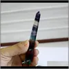 Arts et arts artisanat cadeaux maison Gardennatural Colorful Tower Quartz Point Fluorite Obelisk Wand Guérison Crystal 15 Tailles Drop D4869746