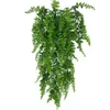 Decorative Flowers & Wreaths Artificial Plants Persian Fern Tree Leaves Fake Plastic Green Vines Rattan Wall Hanging Garland Garden Home Wed