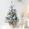 造られたクリスマスツリーの装飾テーブルクリスマスミニチュアフェスティバルハウスルームデスクトップ装飾品ギフト211019