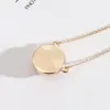 Pendant Necklaces 15mm Round Lapis Lazuli Pearl Malachite Rose Natural Stone Quartz Gold Chain Geometric Accessories Jewelry