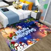 Carpets Color Christmas Tree Printing Flannel Thick Non-slip Soft And Comfortable Home Bathroom Living Room Bedside Carpet