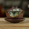 Vintage handbeschilderde gaiwan Jingdezhen grote Sancai thee-terrine van hoge kwaliteit keramische dekselkom theekopje