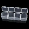 28 SLOTS TRANSPARENT PLASTIC NAIL ART STORAGE Box Display Case Organizer Holder For Rhinestone Pärlor Kosmetiska smycken Decoration1563396