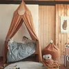 Katoen Baby Canopy Mosquito Net Kinderen Kamer Decoratie Wieg Netting Baby Tent Hung Dome Bed Covers Baby Photography Props