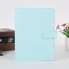 Empty Notebook Binder Loose Leaf Notebooks without Paper PU Faux Leather Cover File Folder Spiral Planners Scrapbook 4 Colors A6 LLA8728