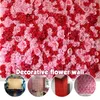 Party Decoration Artificial Rose Hydrangea Flower Wall Panel Wedding Venue/Bedroom Decor Po Background Props Decorative Hangings