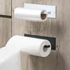Drop Wall Mount Kitchen Self Adhesive Paper Roll Holder Rack For Towel Storage Tissue Hook Bathroom Accessories Stand 211110
