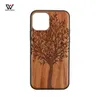 Custodie per telefoni con teschio da uomo 2021 Custodia con cover posteriore incisa al laser in legno naturale di moda per iPhone 6 7 8 Plus 11 12 Pro Max