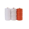 Roupa Fio de algodão de 3 mm Cordamento de algodão cora colorida bege twisted Macrame String String Diy Home Textil