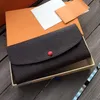 2022 Emilie Wallet Luxury House Card Holder Women Women Fresh مع Orange Box Fashion Single Zipper Pock
