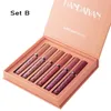 Handaiyan Liquid Matte Lipstick Long Last Lipgloss Set Mett langlebiges Nonstick Cup Natural Makeup Lipgloss Kit1576795