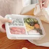 Lunchbox-Behälter, auslaufsichere Schullebensmittelbox, tragbare Bento-Box für Kinder mit 3 Fächern, Picknick-Essen C50 210709